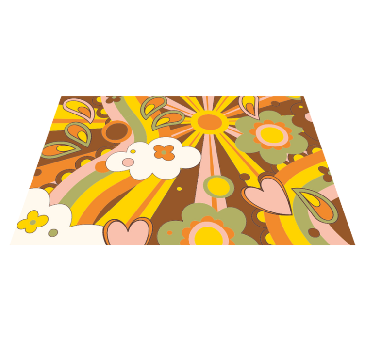 Tapis vinyle autres tapis explosion florale rétro - TenStickers