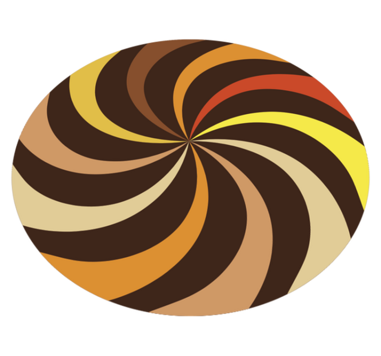 Tapis vinyle rayures explosion de couleurs en spirale - TenStickers