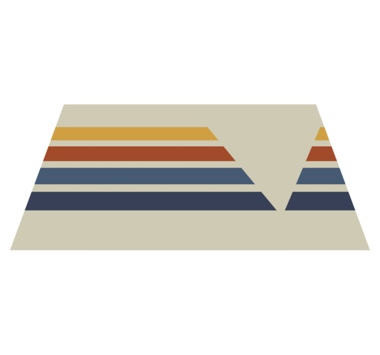 Tapis vinyle géométrique motif à rayures en chevrons - TenStickers