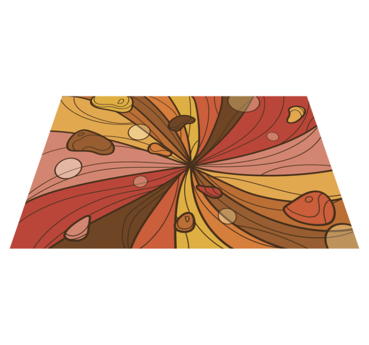 Tapis vinyle vintage fleur tourbillonnante - TenStickers