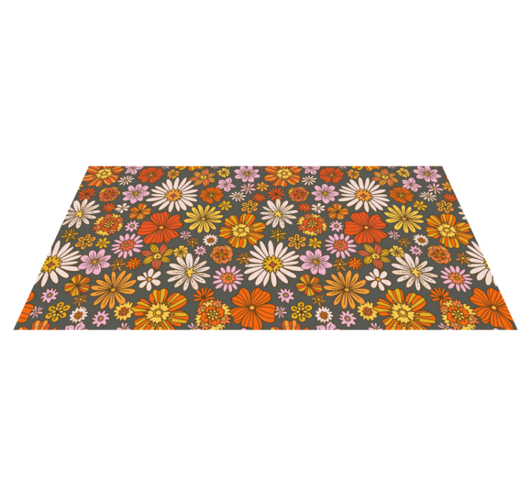 Tapis vinyle fleurs et plantes ensemble animé - TenStickers