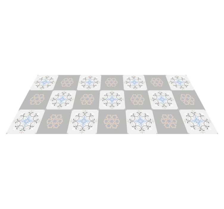 Tapis vinyle carreaux de ciment motifs texturés sophistiqués - TenStickers