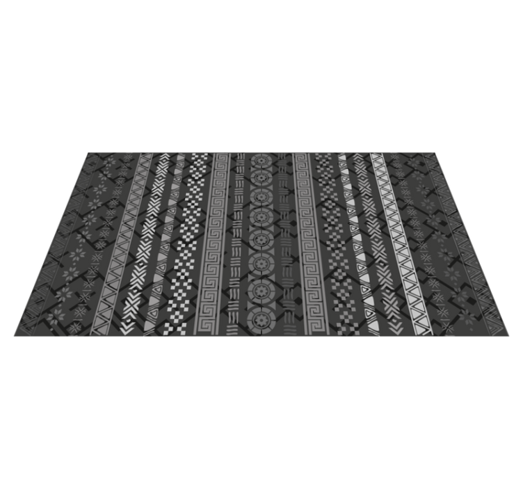 Tapis cuisine effet imprimé sur fond noir - TenStickers
