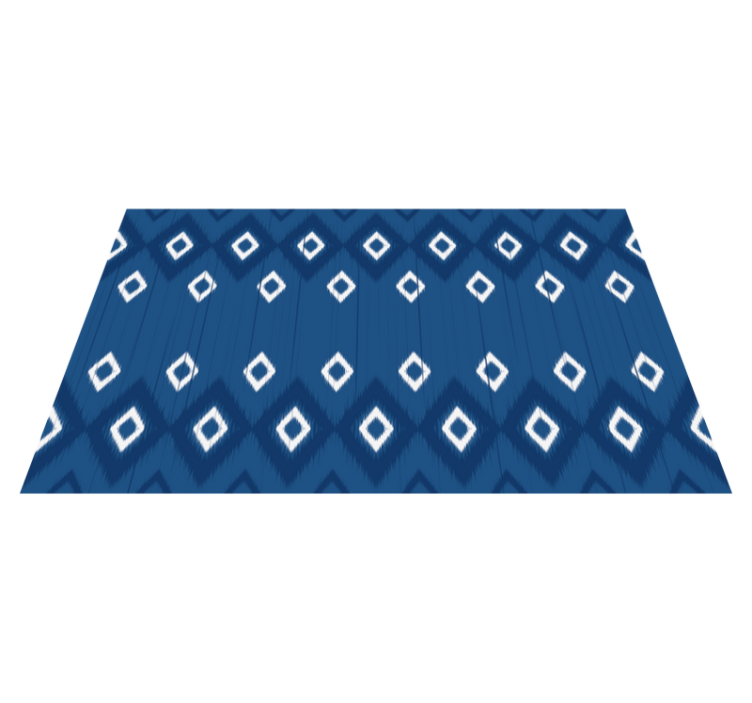 Tapis vinyle géométrique diamants bleu marine - TenStickers