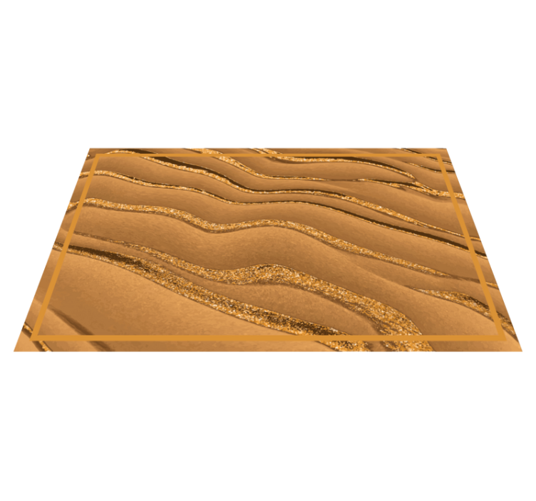 Tapis vinyle texture motif de vagues dorées - TenStickers