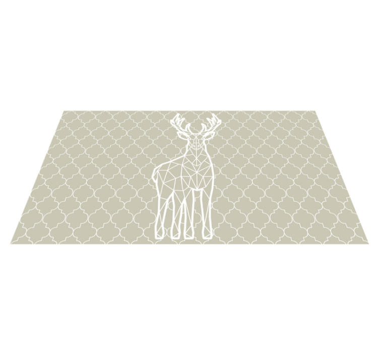 Tapis vinyle salon silhouette géométrique de cerf - TenStickers