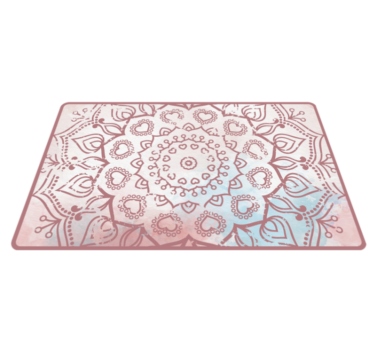 Tapis vinyle mandala design violet délicat - TenStickers