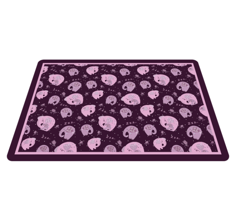 Tapis vinyle pour enfants doux rêves d'éléphant - TenStickers