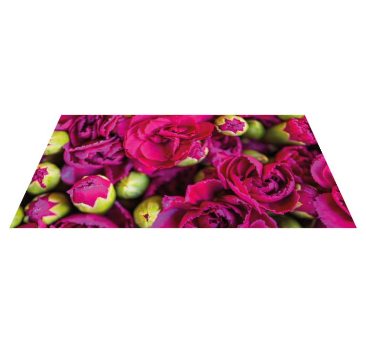 Tapis vinyle fleurs et plantes éclatantes - TenStickers
