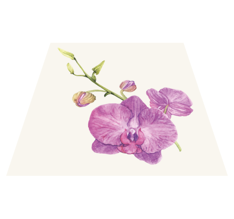 Tapis vinyle fleurs et plantes orchidées violettes - TenStickers