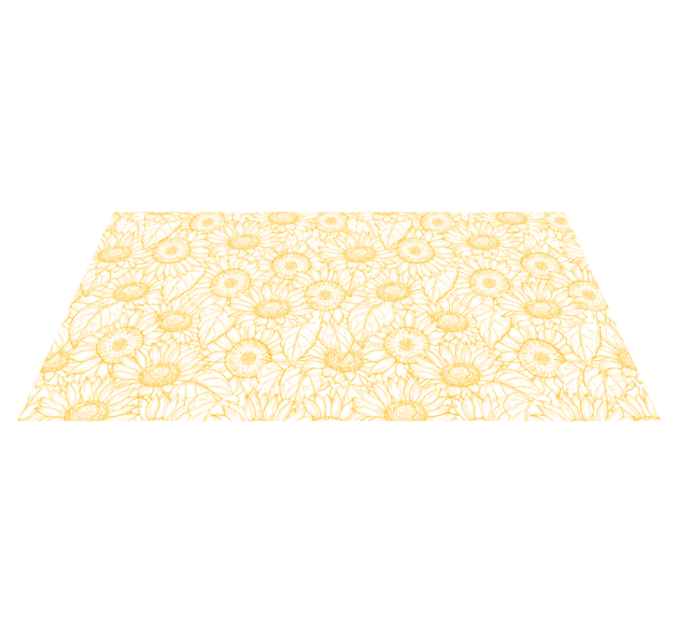 Tapis vinyle fleurs et plantes motif tournesol - TenStickers