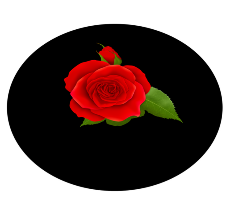 Tapis vinyle fleurs et plantes délice de rose rouge - TenStickers