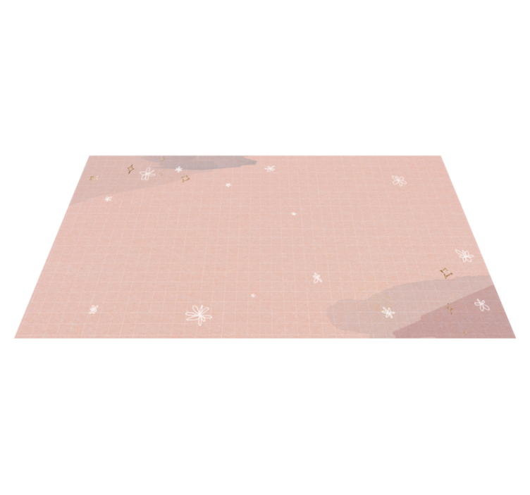 Tapis vinyle étoile design beige minimaliste - TenStickers