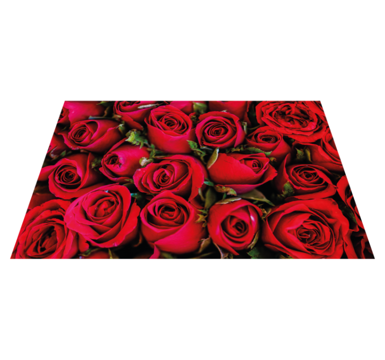 Tapis vinyle fleurs et plantes bouquet de roses - TenStickers