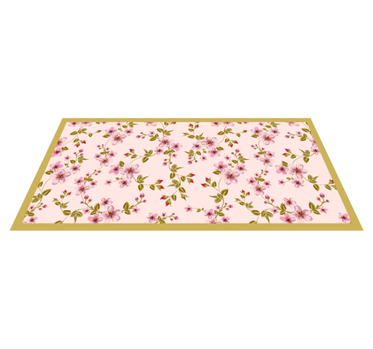 Tapis vinyle fleurs et plantes motif floral fleurissant - TenStickers
