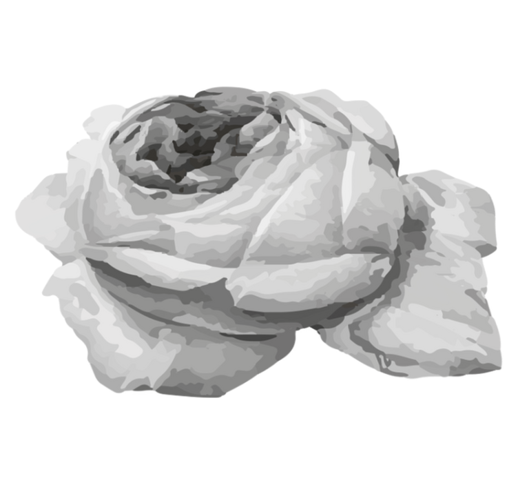 Tapis vinyle fleurs et plantes fleur de rose - TenStickers