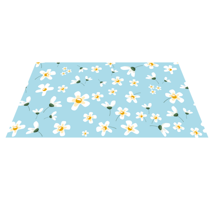 Tapis vinyle fleurs et plantes motif de fleur de marguerite - TenStickers