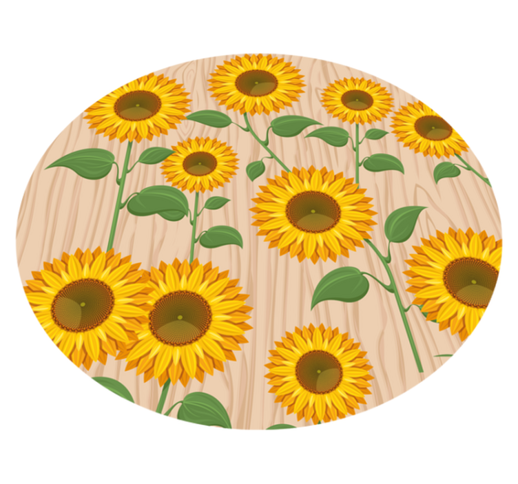 Tapis vinyle fleurs et plantes bouquet de tournesols - TenStickers
