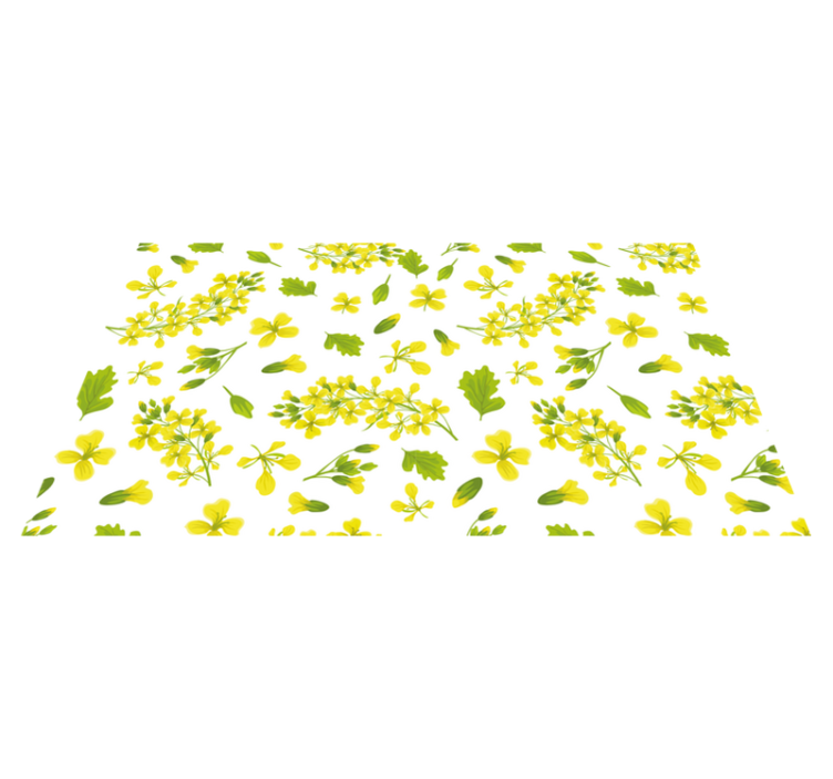 Tapis vinyle fleurs et plantes délice floral - TenStickers