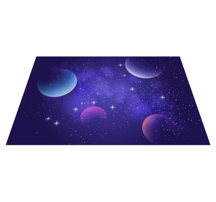 Tapis vinyle étoile scène spatiale cosmique - TenStickers