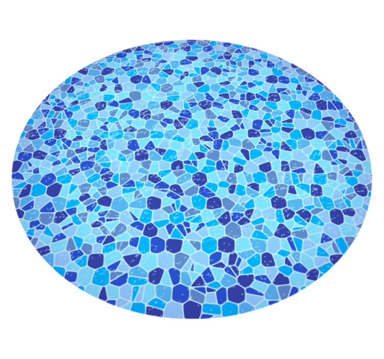 Tapis vinyle marbre texture mosaïque bleue - TenStickers