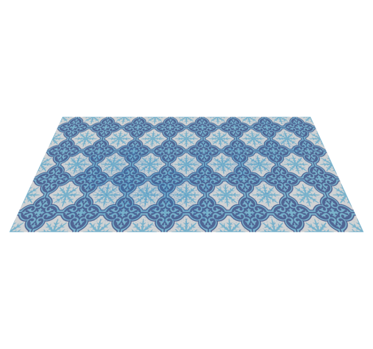 Tapis vinyle carreaux de ciment emblème de flocon de neige - TenStickers