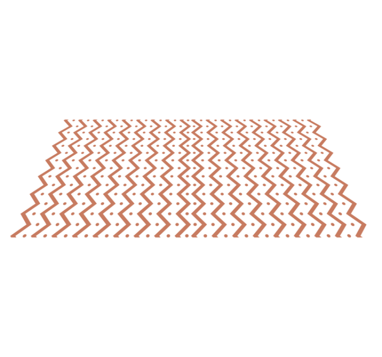 Tapis vinyle géométrique zigzag et points - TenStickers