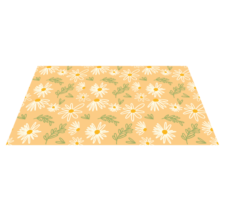 Tapis vinyle fleurs et plantes motif de marguerite joyeux - TenStickers