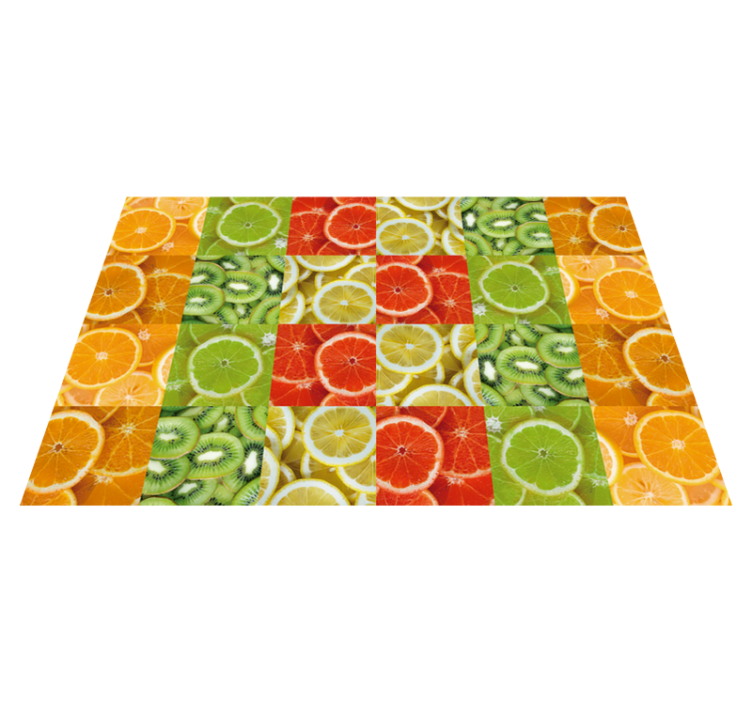 Tapis vinyle cuisine mosaïque de tranches d'agrumes - TenStickers
