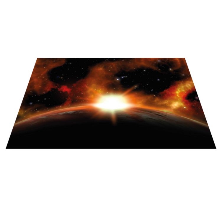 Tapis vinyle étoile lueur céleste du lever du soleil - TenStickers