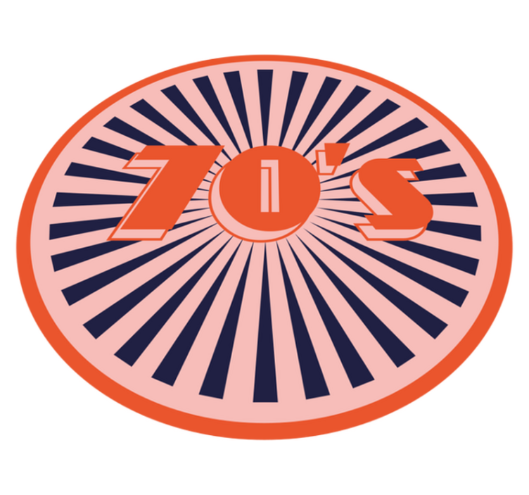 Tapis vinyle vintage style rétro des années 70 - TenStickers