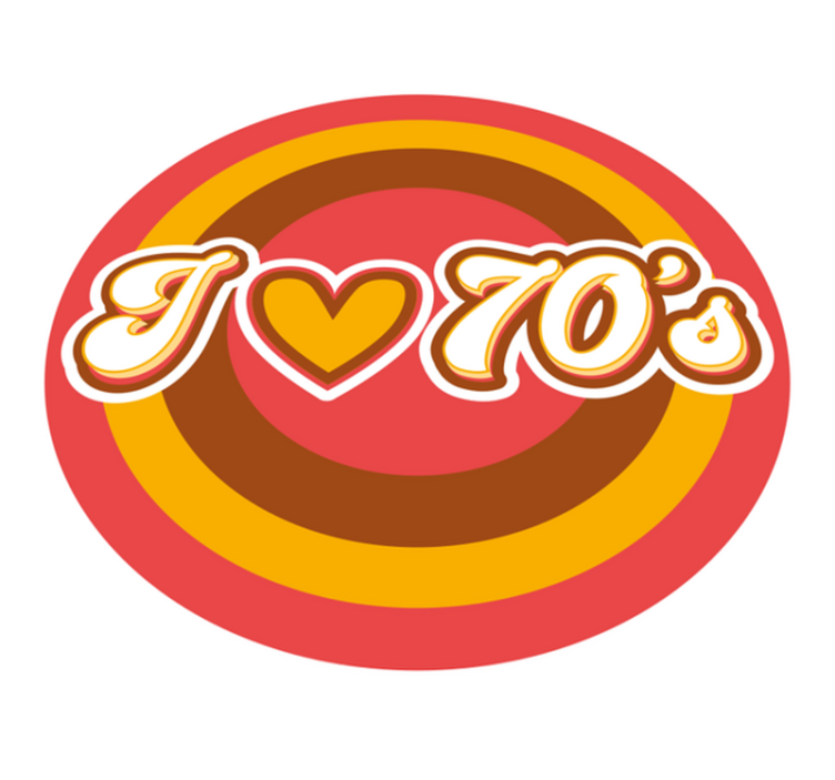 Tapis vinyle vintage symbole d'amour rétro - TenStickers