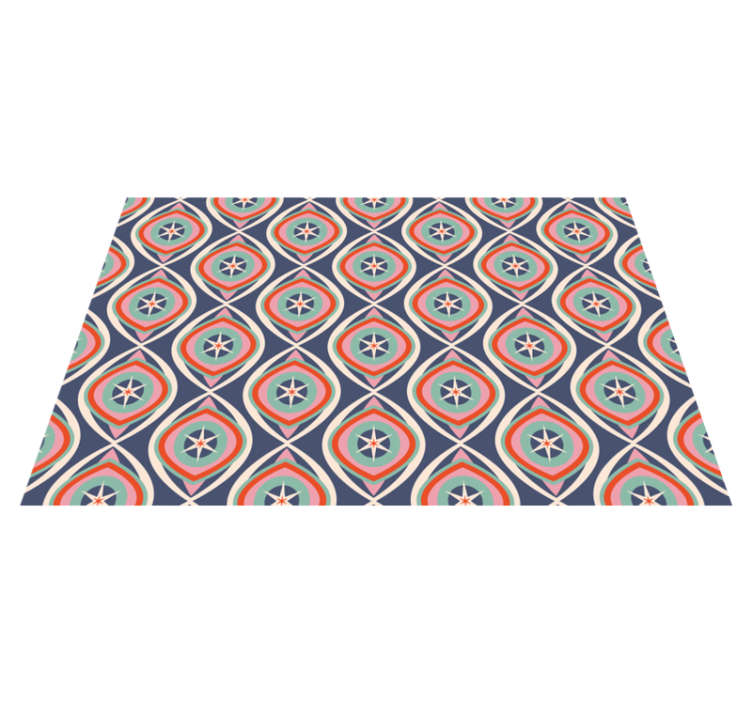 Tapis vinyle géométrique médaillon à motifs colorés - TenStickers