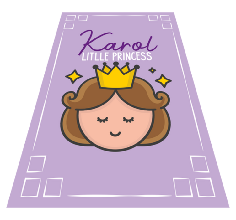 Tapis vinyle personnalisé thème de la petite princesse - TenStickers