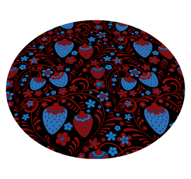 Tapis vinyle cuisine composition florale de fraises - TenStickers