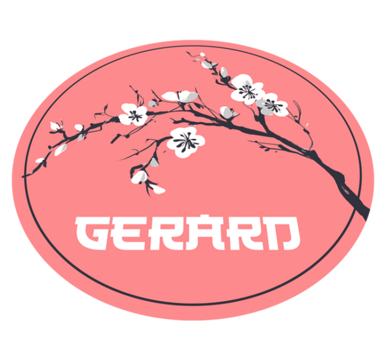 Tapis vinyle personnalisé grâce des fleurs de cerisier - TenStickers