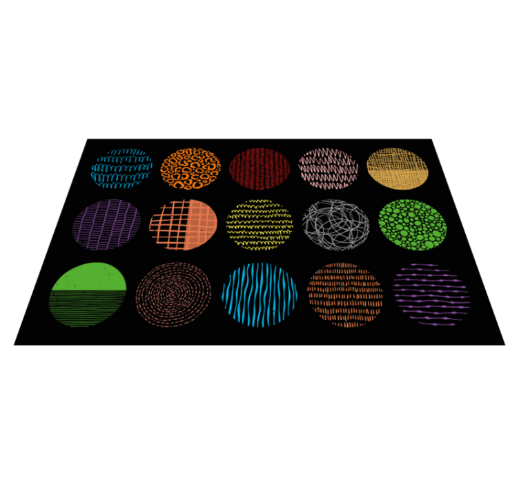 Tapis vinyle moderne collection de motifs vibrants - TenStickers