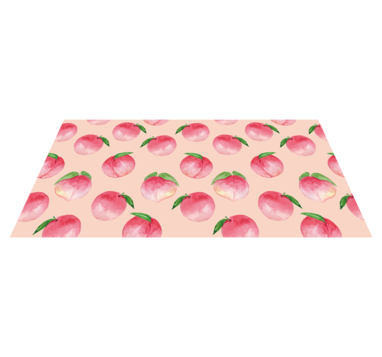Tapis vinyle cuisine motif de fleur de pêcher - TenStickers