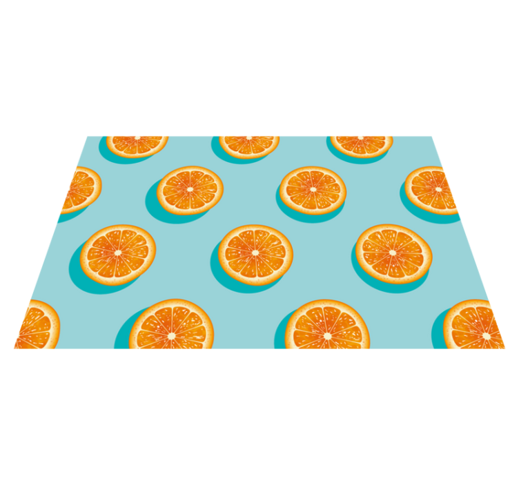 Tapis vinyle cuisine motif de tranche d'agrumes - TenStickers