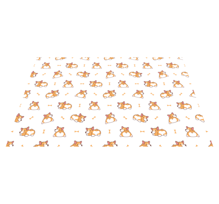 Tapis vinyle pour enfants personnages corgi mignons - TenStickers