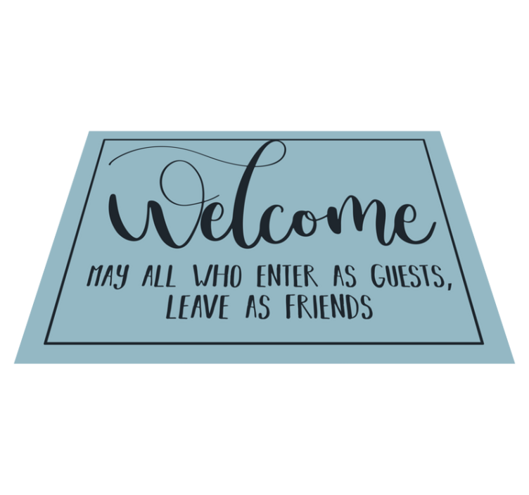 Tapis vinyle entrée que tous les invités soient amis - TenStickers