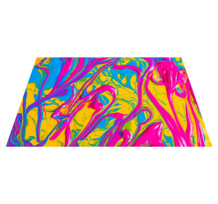 Tapis vinyle moderne motifs tourbillonnants vibrants - TenStickers