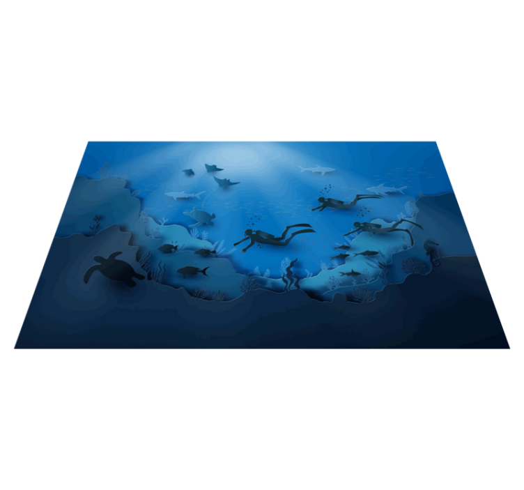 Tapis vinyle nature exploration sous-marine - TenStickers