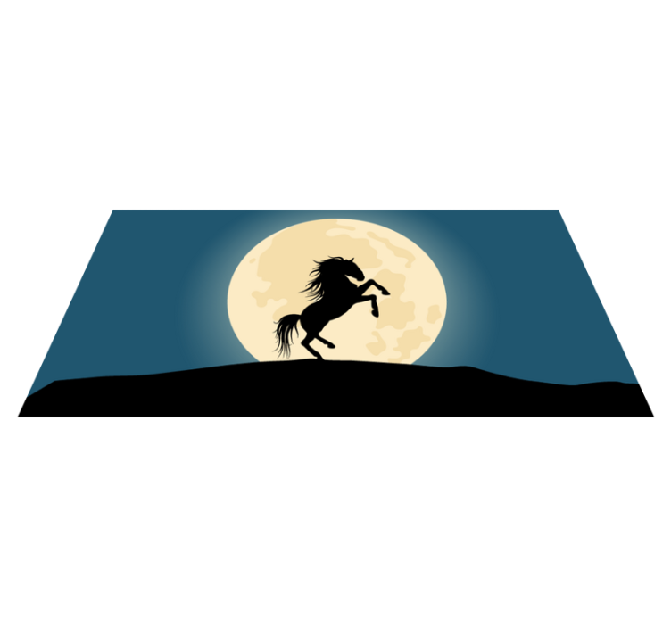 Tapis vinyle autres tapis silhouette de cheval majestueuse - TenStickers