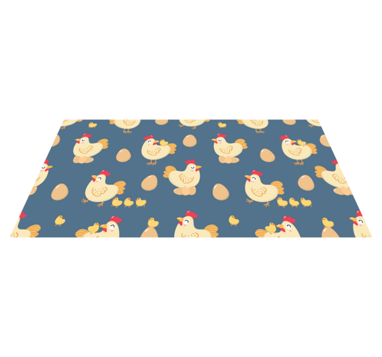 Tapis vinyle animal motif de poule charmante - TenStickers