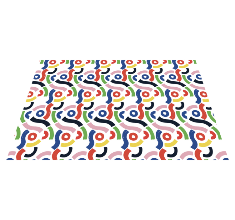 Tapis mosaique vinyle formes géométriques vivantes - TenStickers