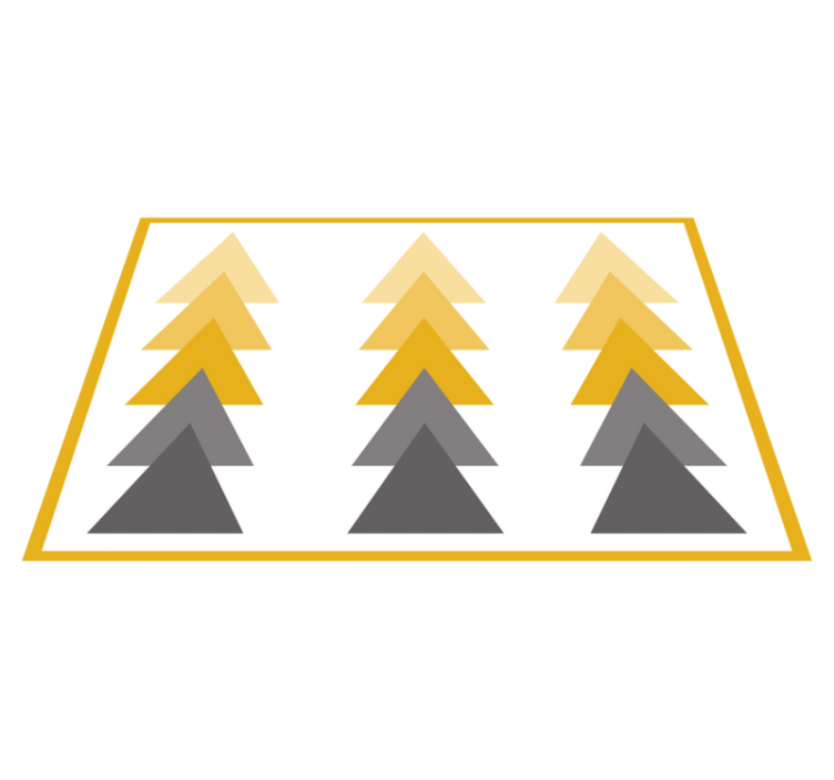 Tapis vinyle géométrique cascade de couleurs triangulaire - TenStickers