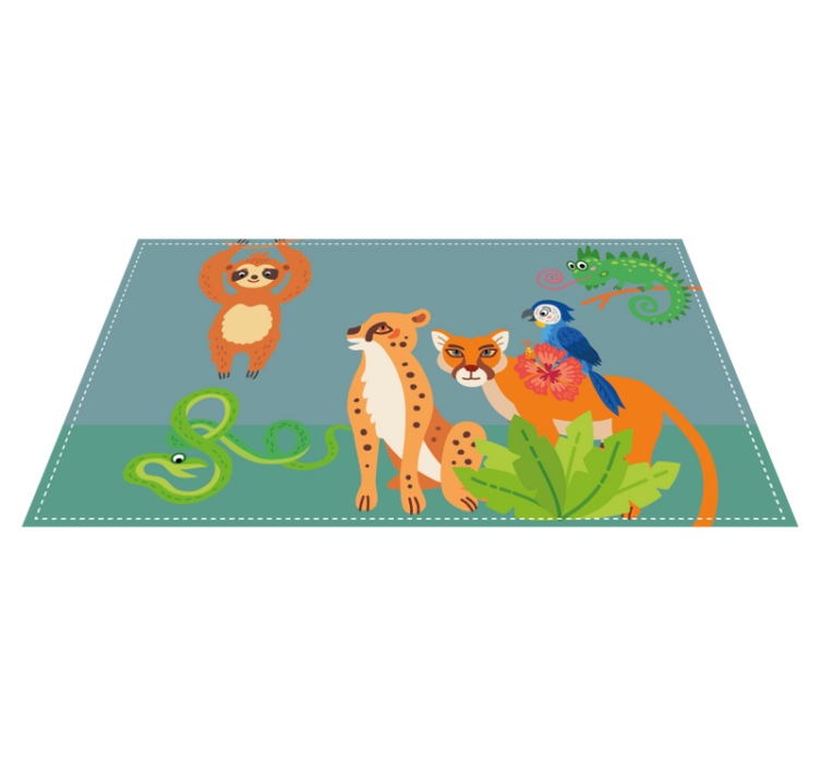 Tapis vinyle animal aire de jeux pour animaux de la jungle - TenStickers