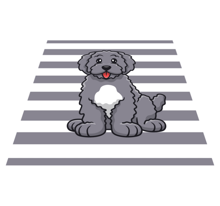 Tapis vinyle animal illustration de chien mignon - TenStickers