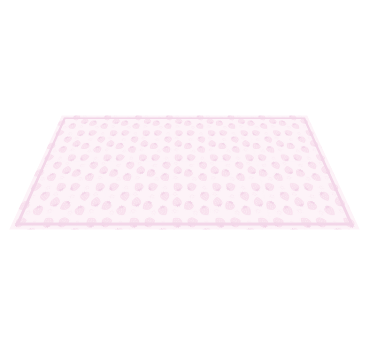 Tapis vinyle cuisine motif fraise rose - TenStickers